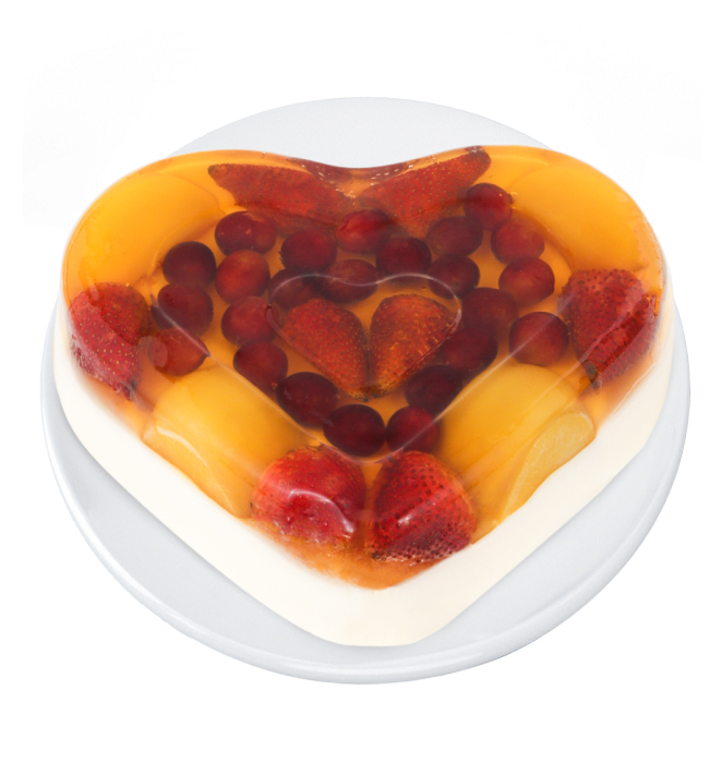 Corazón frutal con Leche